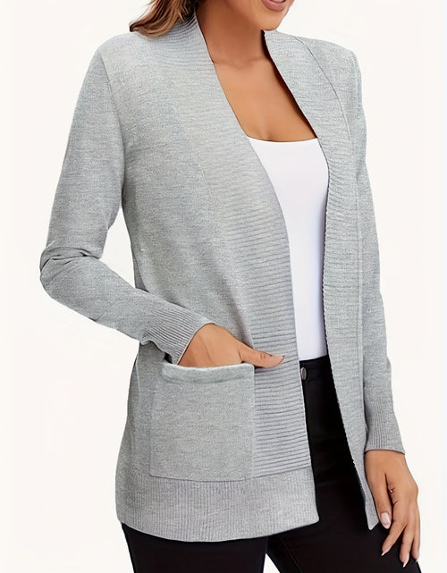 Load image into Gallery viewer, Open Front Long Sleeve Sweater Cardigan
