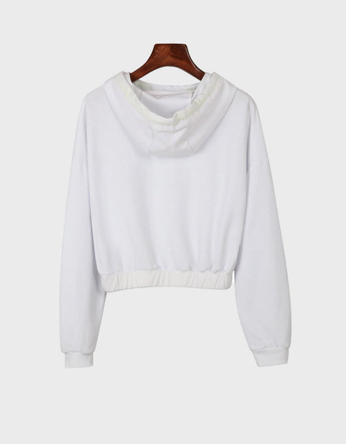 Load image into Gallery viewer, Perfee Drawstring Letter Long Sleeve Hoodie
