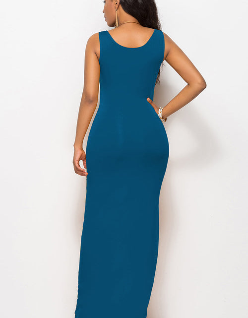 Load image into Gallery viewer, Scoop Neck Wide Strap Maxi Dress
