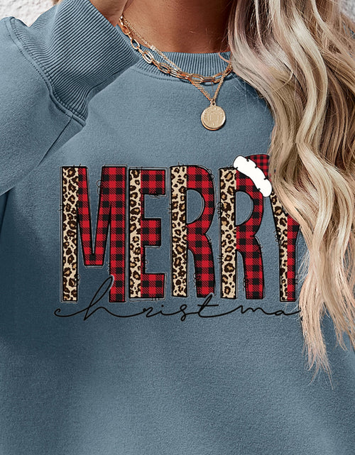 Load image into Gallery viewer, MERRY CHRISTMAS Round Neck Long Sleeve Sweatshirt
