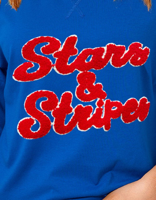 Load image into Gallery viewer, STARS &amp; STRIPES Round Neck Short Sleeve T-Shirt
