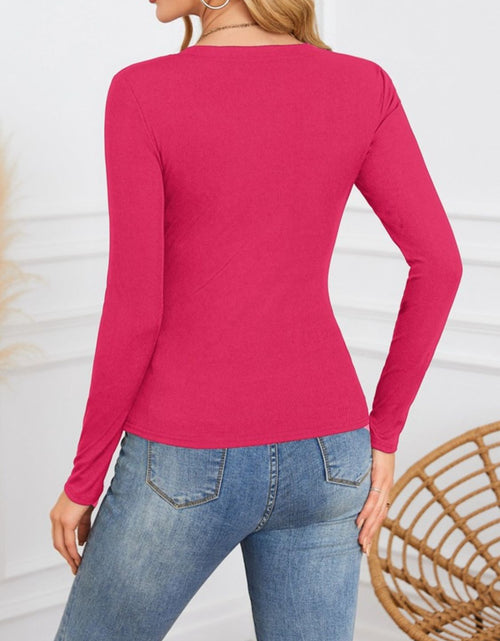 Load image into Gallery viewer, Notched Long Sleeve T-Shirt
