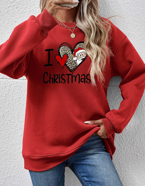 Load image into Gallery viewer, CHRISTMAS Graphic Round Neck Sweatshirt
