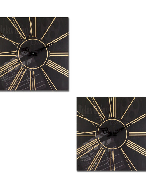Load image into Gallery viewer, Modern Movie Theatre Wall Clock (Set of 2) 15.5"SQ
