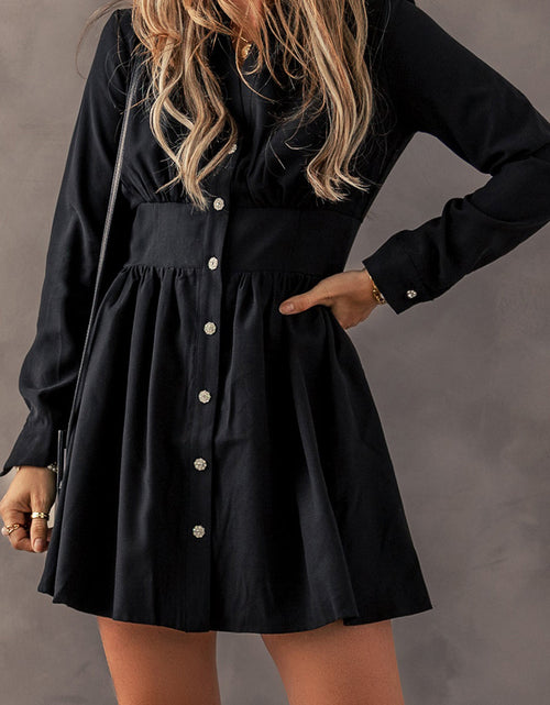 Load image into Gallery viewer, Leia Long Sleeve Shirt Mini Dress by Poppy Lee Lane
