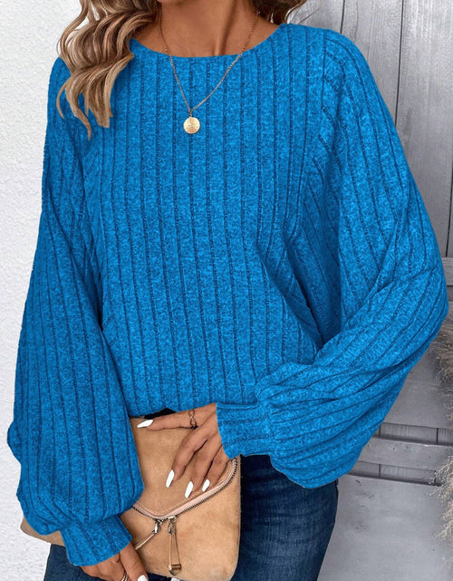 Load image into Gallery viewer, Plus Size Round Neck Batwing Sleeve T-Shirt

