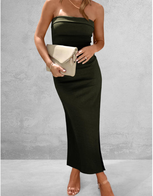 Load image into Gallery viewer, Slit Tube Midi Dress

