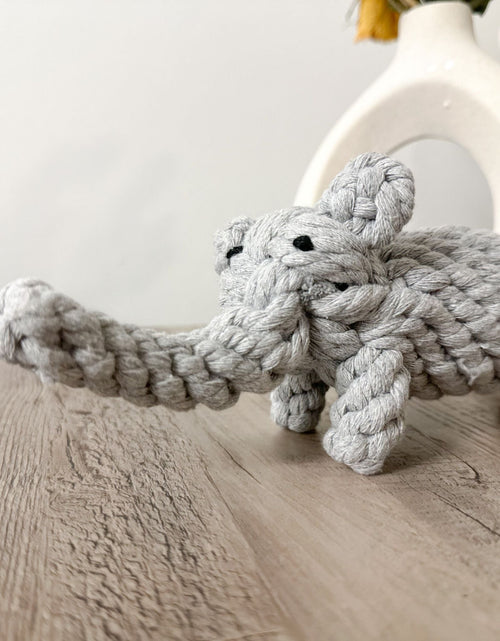 Load image into Gallery viewer, Ella the Elephant Rope Toy by Knotty Pawz
