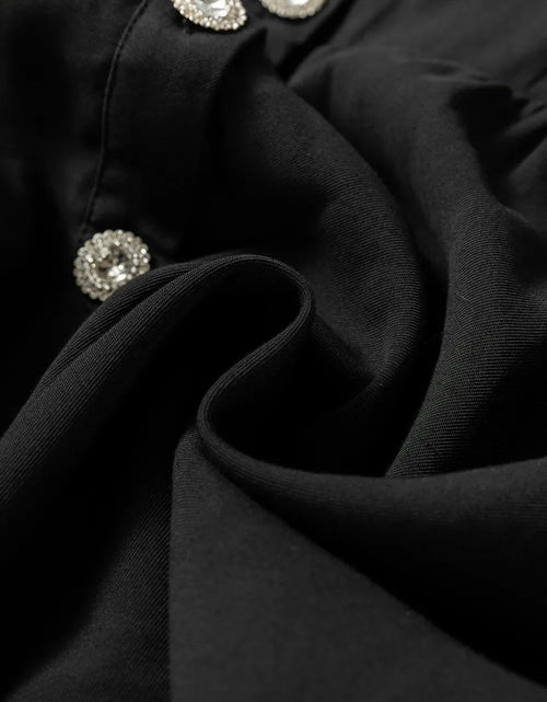 Load image into Gallery viewer, Ruched Button Up Long Sleeve Dress
