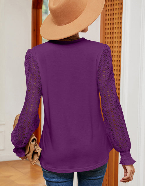Load image into Gallery viewer, Openwork V-Neck Long Sleeve T-Shirt
