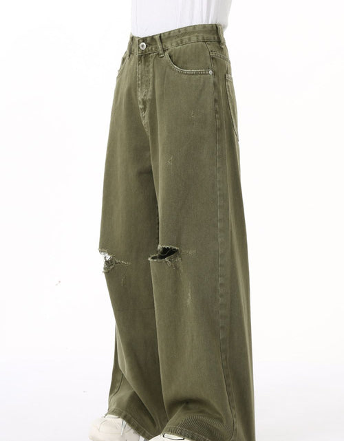 Load image into Gallery viewer, Distressed Wide Leg Jeans with Pockets
