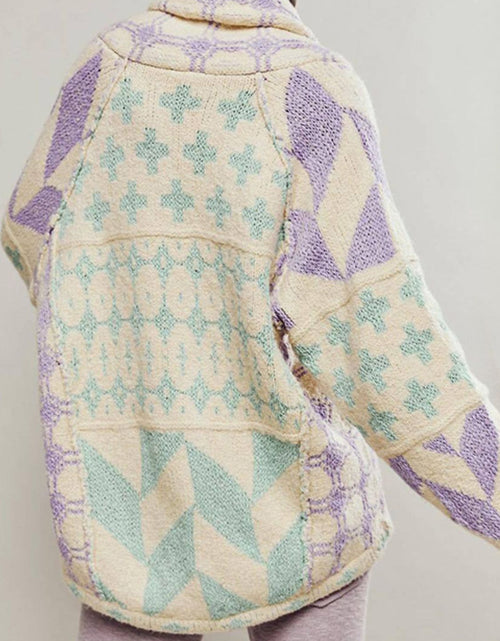Load image into Gallery viewer, Collared Neck Long Sleeve Cardigan
