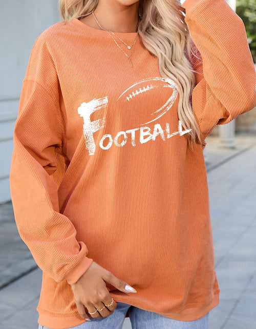 Load image into Gallery viewer, FOOTBALL Round Neck Long Sleeve Sweatshirt
