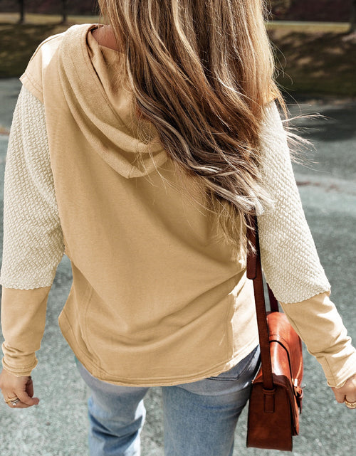 Load image into Gallery viewer, Color Block Dropped Shoulder Hoodie
