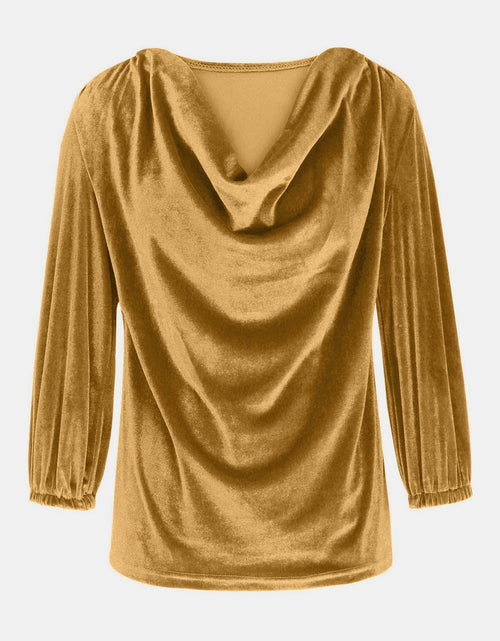 Load image into Gallery viewer, Cowl Neck Three-Quarter Sleeve Top
