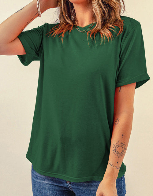 Load image into Gallery viewer, Round Neck Short Sleeve T-Shirt
