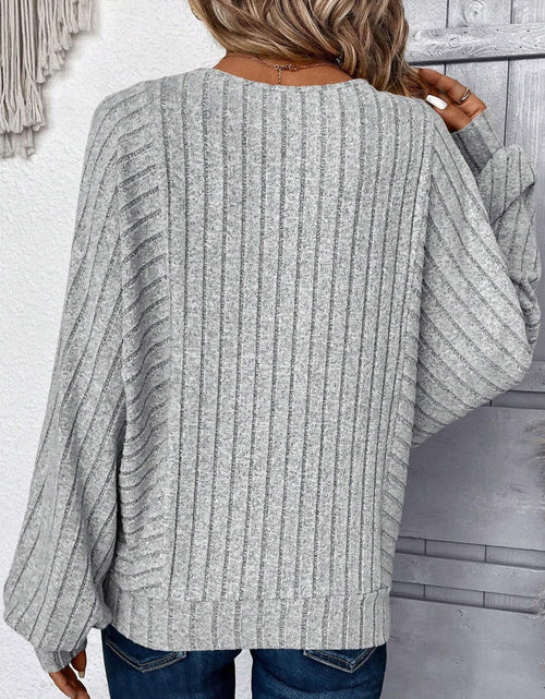 Load image into Gallery viewer, Plus Size Round Neck Batwing Sleeve T-Shirt

