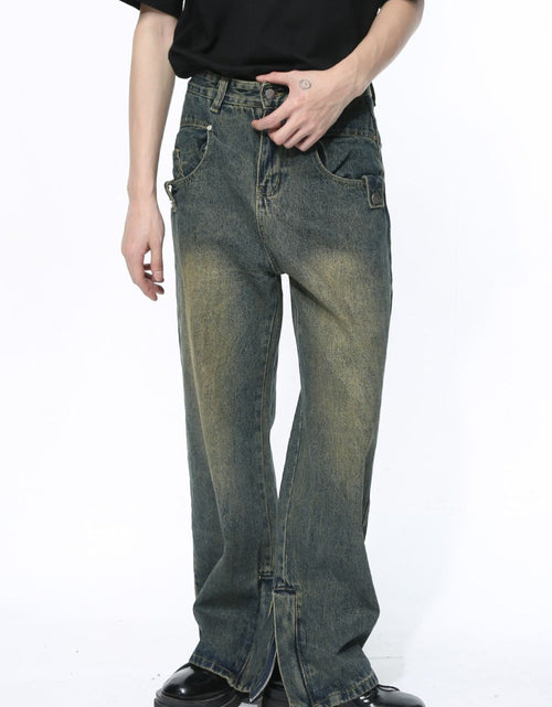 Load image into Gallery viewer, Side Slit Jeans with Pockets
