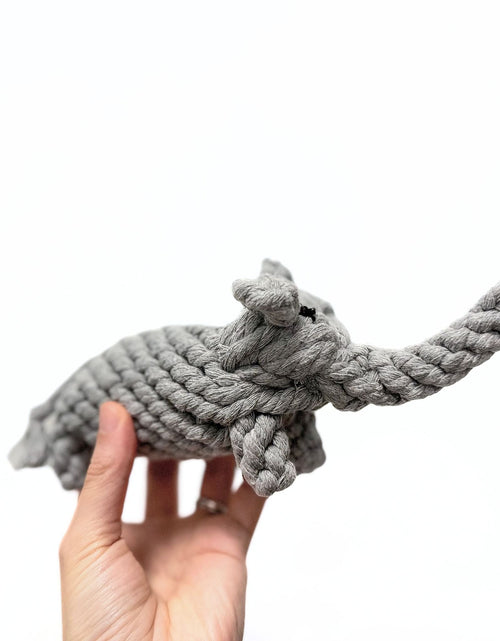 Load image into Gallery viewer, Ella the Elephant Rope Toy by Knotty Pawz
