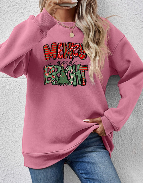 Load image into Gallery viewer, MERRY AND BRIGHT Long Sleeve Sweatshirt
