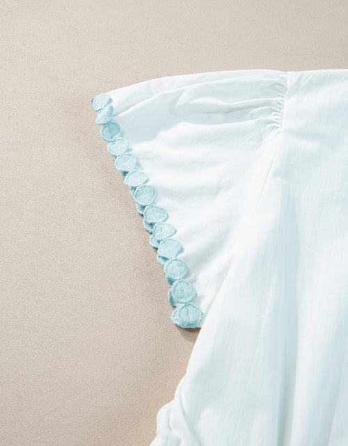 Load image into Gallery viewer, Contrast Trim Button Up Short Sleeve Dress
