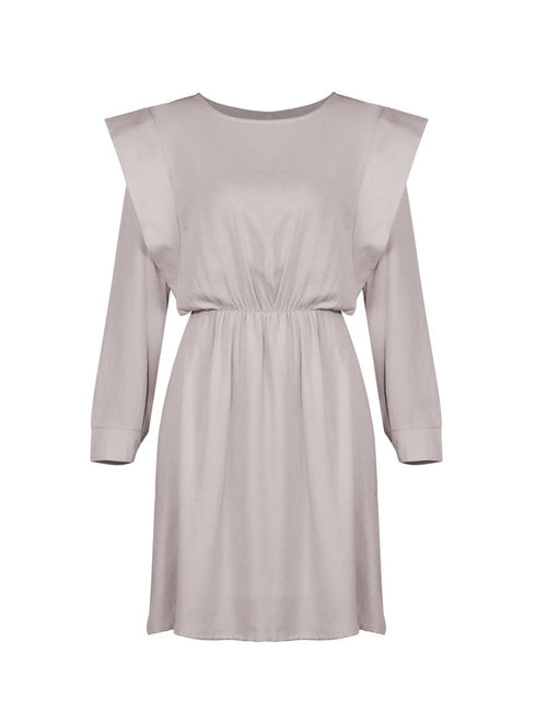 Load image into Gallery viewer, Round Neck Long Sleeve Mini Dress

