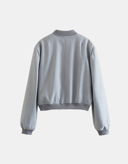 Load image into Gallery viewer, Pocketed Snap Down Baseball Collar Jacket
