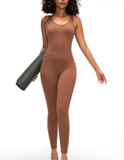 Load image into Gallery viewer, Crisscross Wide Strap Active Jumpsuit
