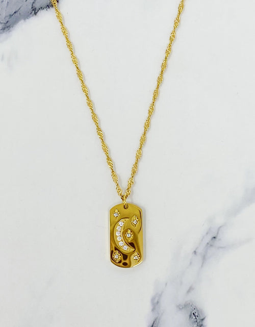 Load image into Gallery viewer, Mystical Moon And Stars Necklace by Ellisonyoung.com
