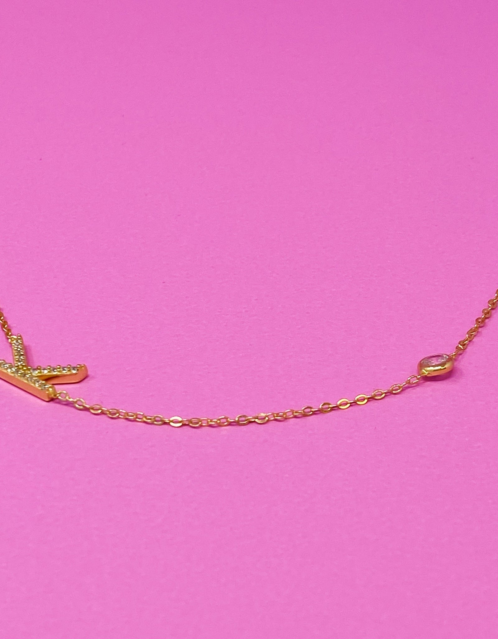 Finest Shine Initial Sterling Silver Necklace by Ellisonyoung.com