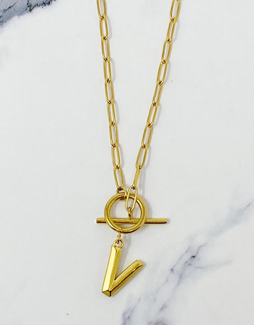 Load image into Gallery viewer, Modern Classic Initial Necklace by Ellisonyoung.com
