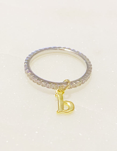 Load image into Gallery viewer, Dangle Initial Ring by Ellisonyoung.com
