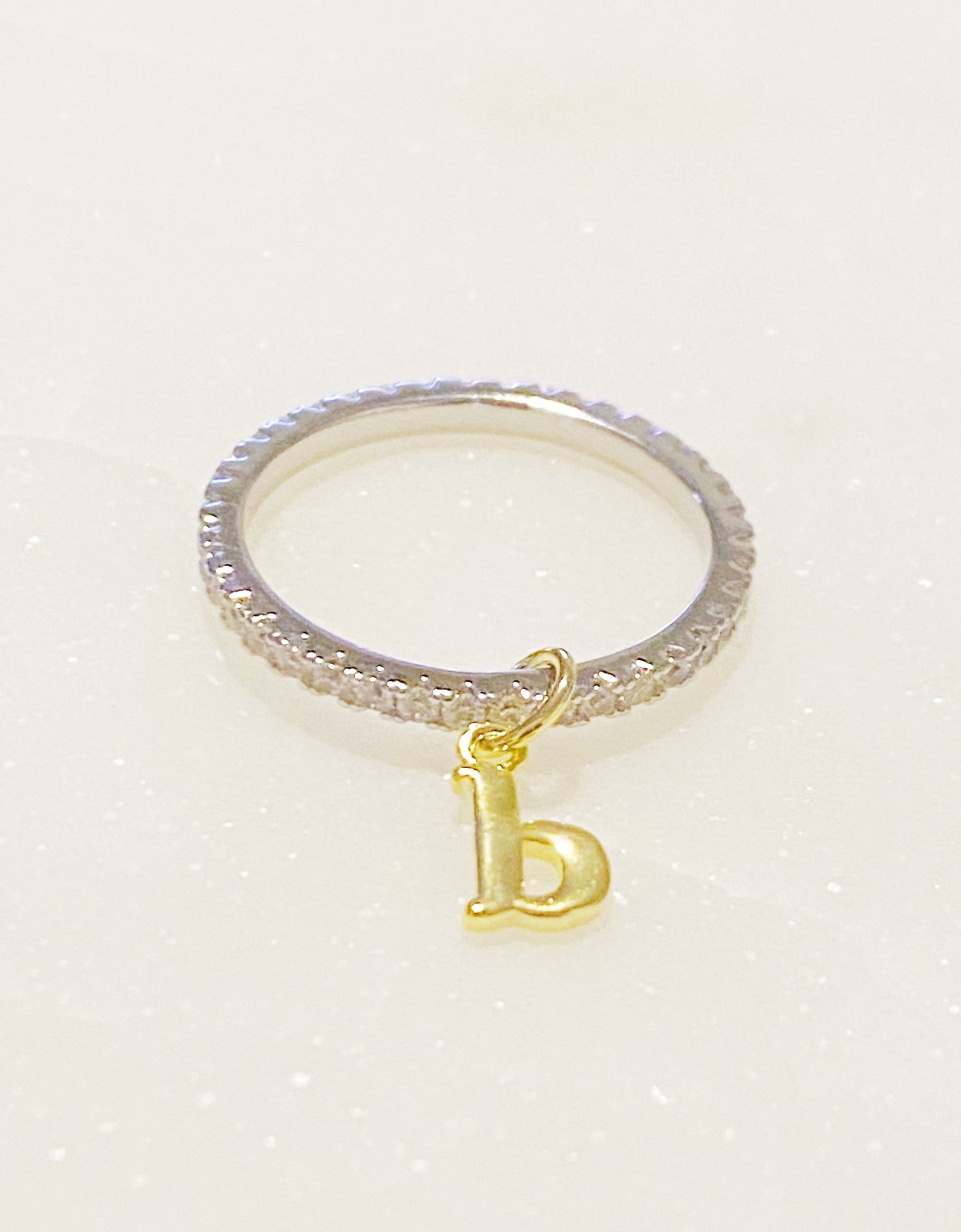 Dangle Initial Ring by Ellisonyoung.com