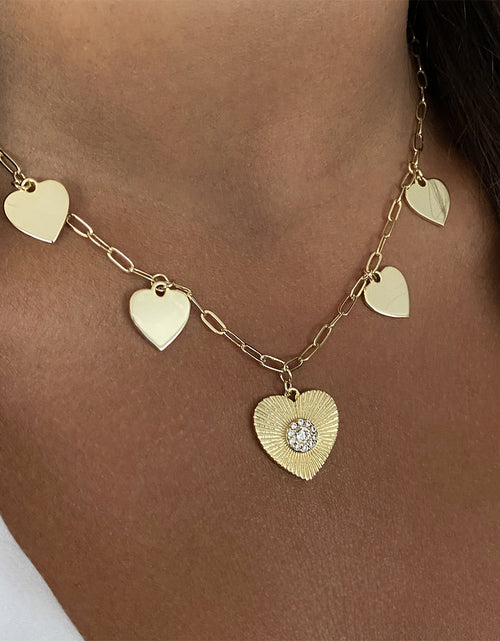 Load image into Gallery viewer, SALE 5 Heart Charm Necklace by Jennifer Miller Jewelry
