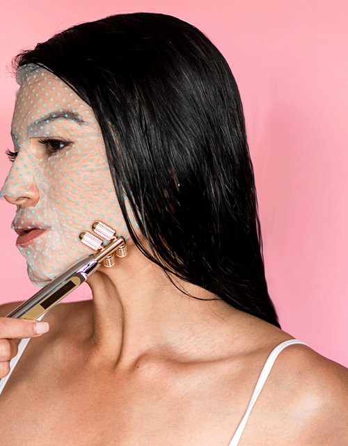Load image into Gallery viewer, Infrared Sheet Mask [Hyaluronic Acid Rose Serum] by Dreambox Beauty

