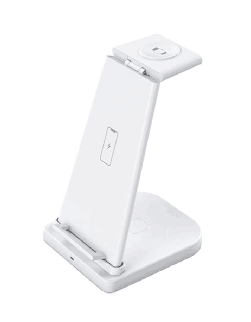 Load image into Gallery viewer, 3-in-1 Fast Wireless Charging Stand for Phones, Apple Watch &amp; AirPods by Infinite Basics
