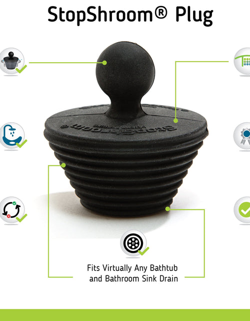 Load image into Gallery viewer, TubShroom Ultra (Stainless) Plus StopShroom® Plug Combo for Tub Drains by TubShroom.com
