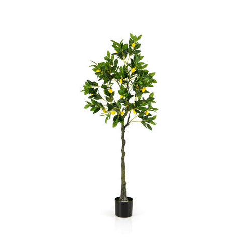 Load image into Gallery viewer, Artificial Lemon Tree 2.6/4/5.2 Feet Tall Fake Lemon Plant wuth Lemon Fruits-5.2 ft
