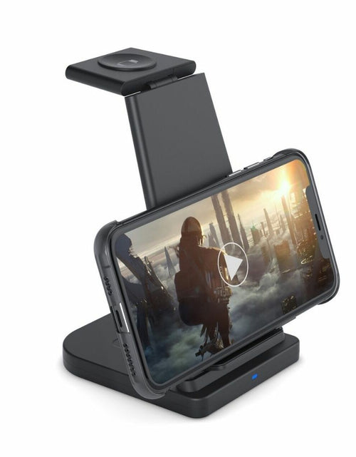 Load image into Gallery viewer, 3-in-1 Fast Wireless Charging Stand for Phones, Apple Watch &amp; AirPods by Infinite Basics
