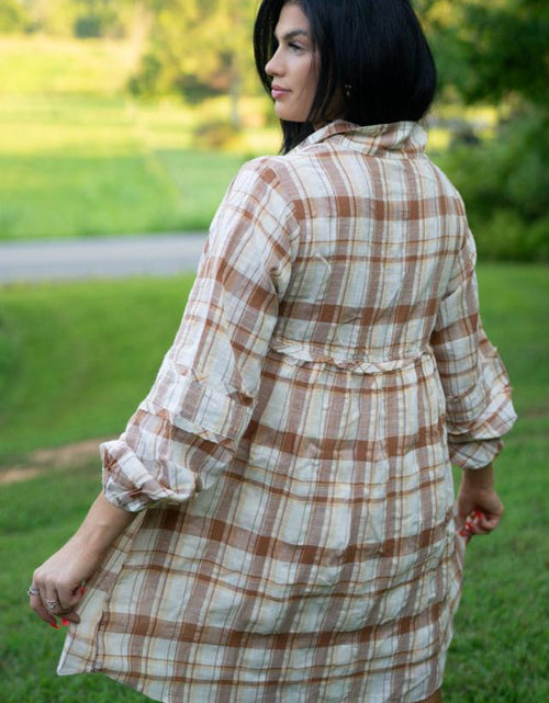 Load image into Gallery viewer, Dana Plaid Babydoll Dress by Threaded Pear
