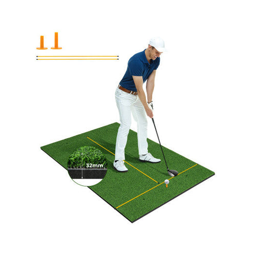 Load image into Gallery viewer, 5 x 3 ft Artificial Turf Grass Practice Mat for Indoors and Outdoors-32mm
