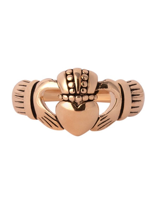 Load image into Gallery viewer, Handcrafted Vintage Ring 18k Gold Irish Claddagh Ring Antique #R1768 Antique Rings Jewelry by PVD Vintage Jewelry
