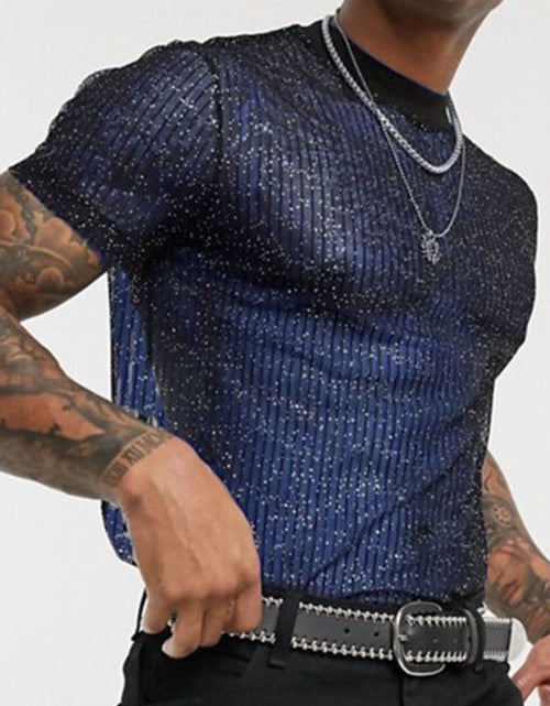 Load image into Gallery viewer, Men's Full Size Mock Neck Short Sleeve Top Plus Size
