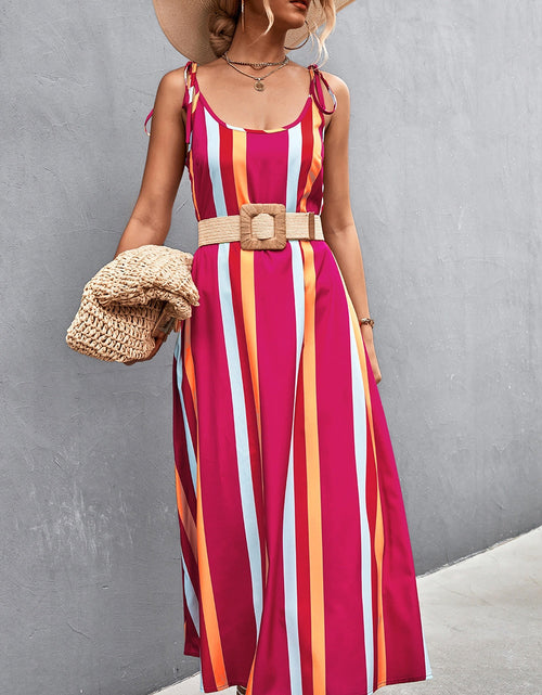 Load image into Gallery viewer, Striped Scoop Neck Cami Dress
