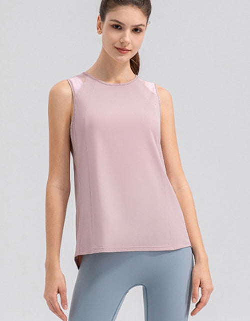 Load image into Gallery viewer, Round Neck Wide strap Active Tank
