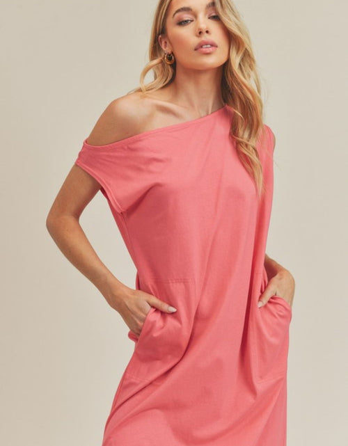 Load image into Gallery viewer, Aemi + Co Side Slit Round Neck Sleeveless Midi Dress
