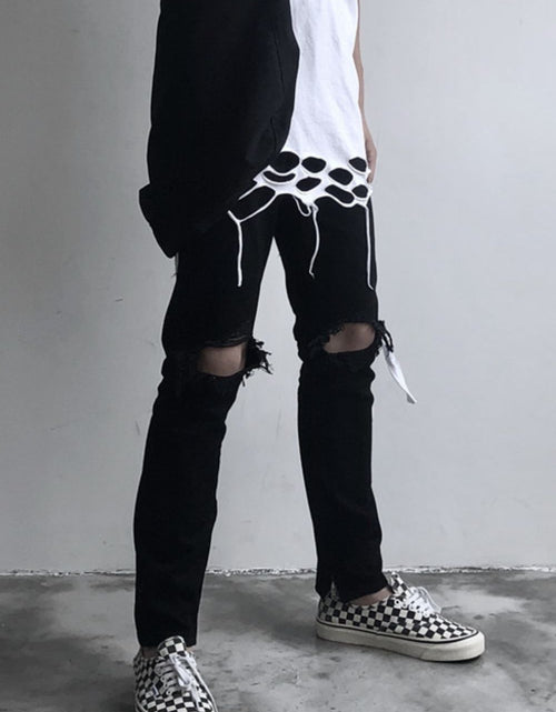 Load image into Gallery viewer, Men's Distressed Skinny Jeans
