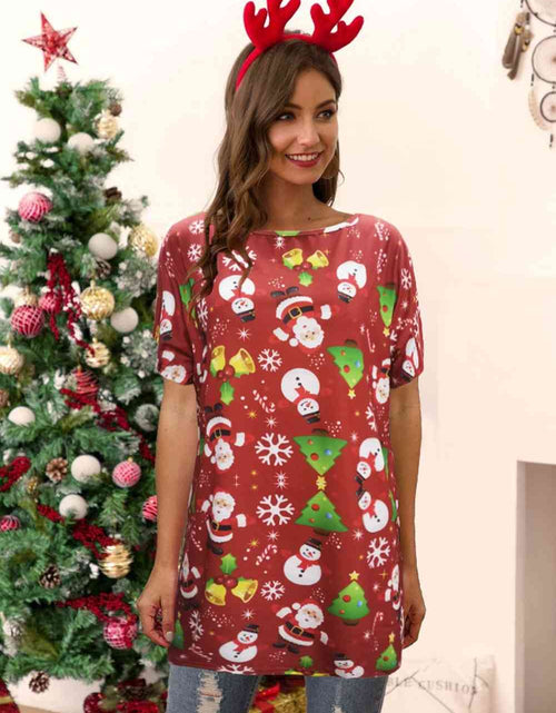 Load image into Gallery viewer, Christmas Round Neck Short Sleeve T-Shirt
