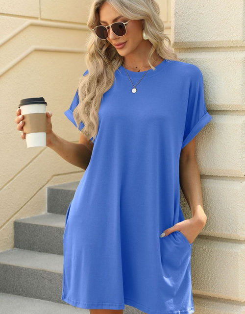 Load image into Gallery viewer, Florira Short Sleeve Mini Dress with Pockets
