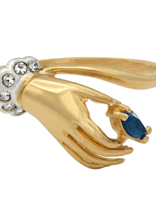 Load image into Gallery viewer, Vintage Austrian Crystals 18k Yellow Gold Matte or Polished Finish Made in USA by PVD Vintage Jewelry
